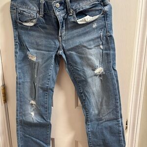 American Eagle Outfitters Blue Distressed Jeans